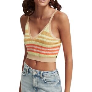 NWOT Scotch & Soda Summer Edition 100% Cotton Cropped Striped Tank Top - Small